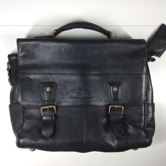 Tommy Bahama Genuine Leather Messenger Computer Briefcase Bag